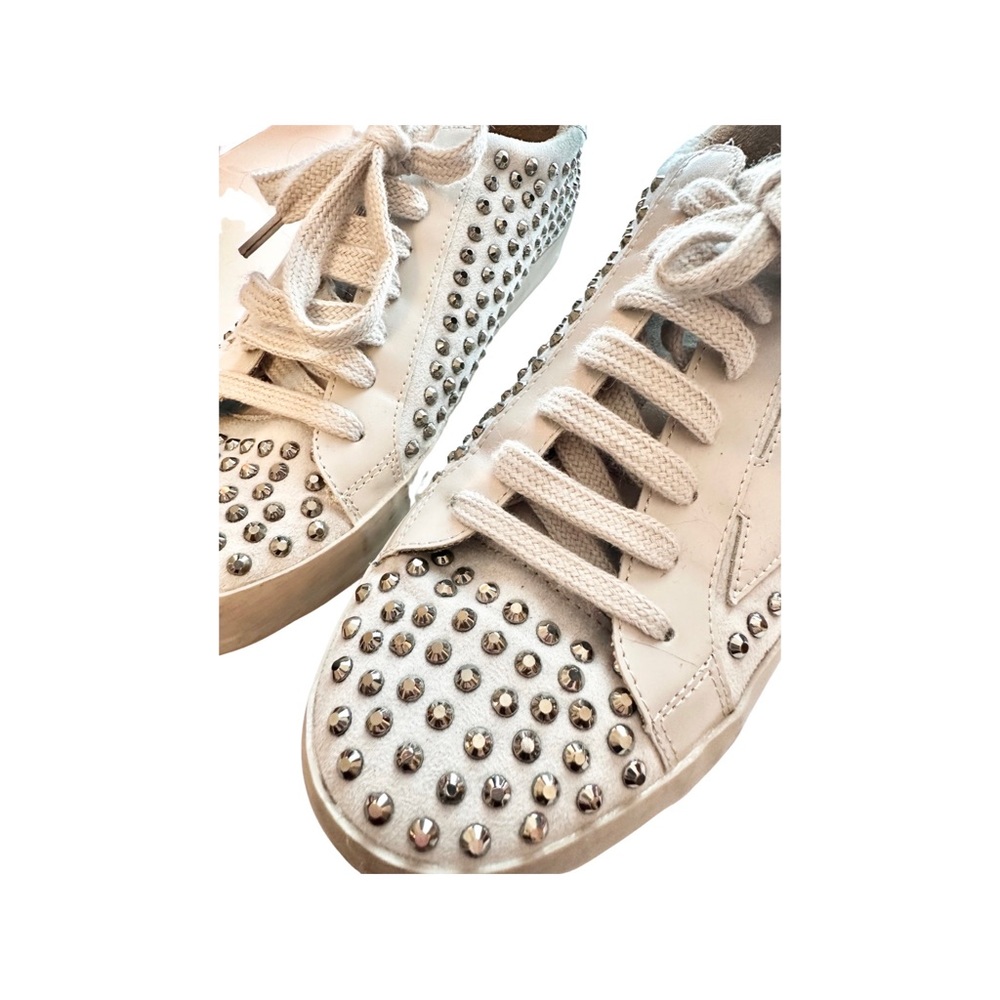 Light Gray Studded Star Sneakers